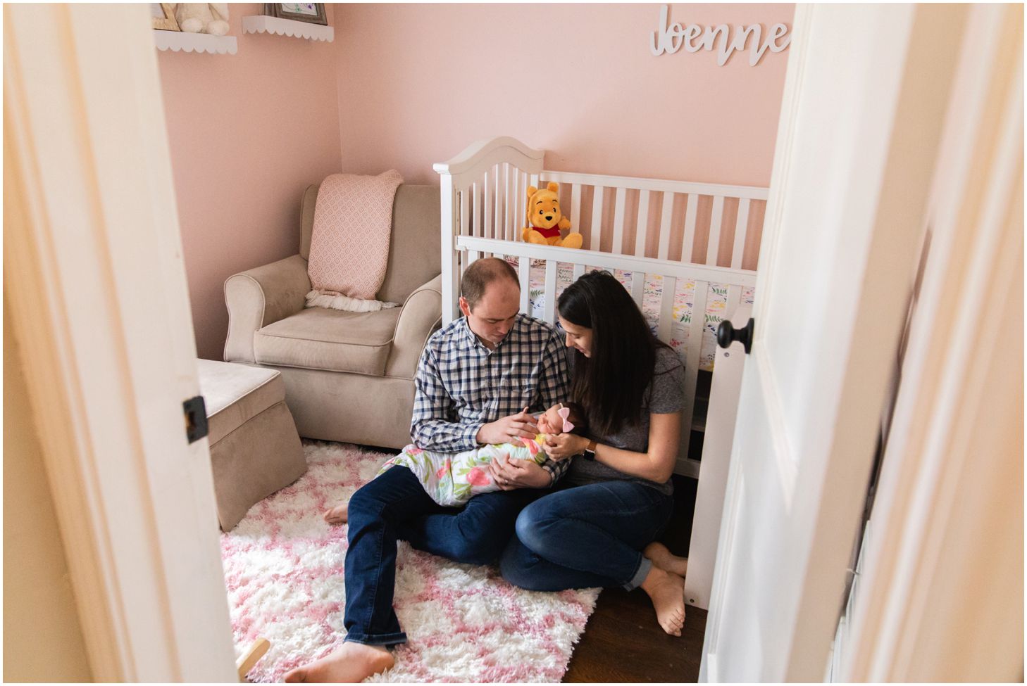 Lifestyle in-home newborn photos in Pittsburgh PA