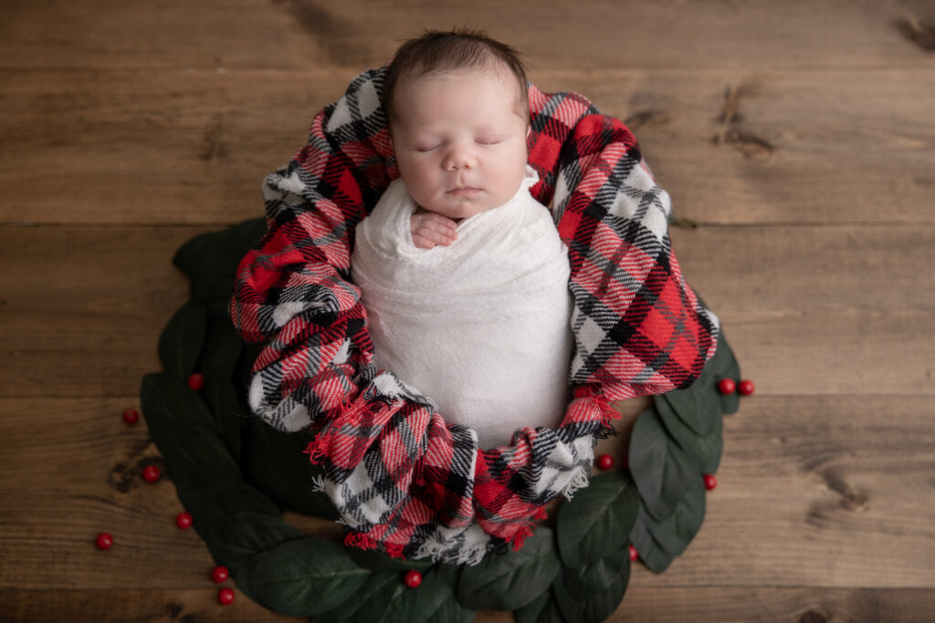 Newborn Christmas photos | Pittsburgh newborn photography studio