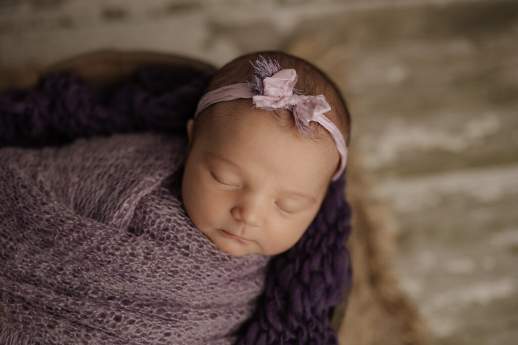 purple newborn studio session | Kelly Adrienne Photography 