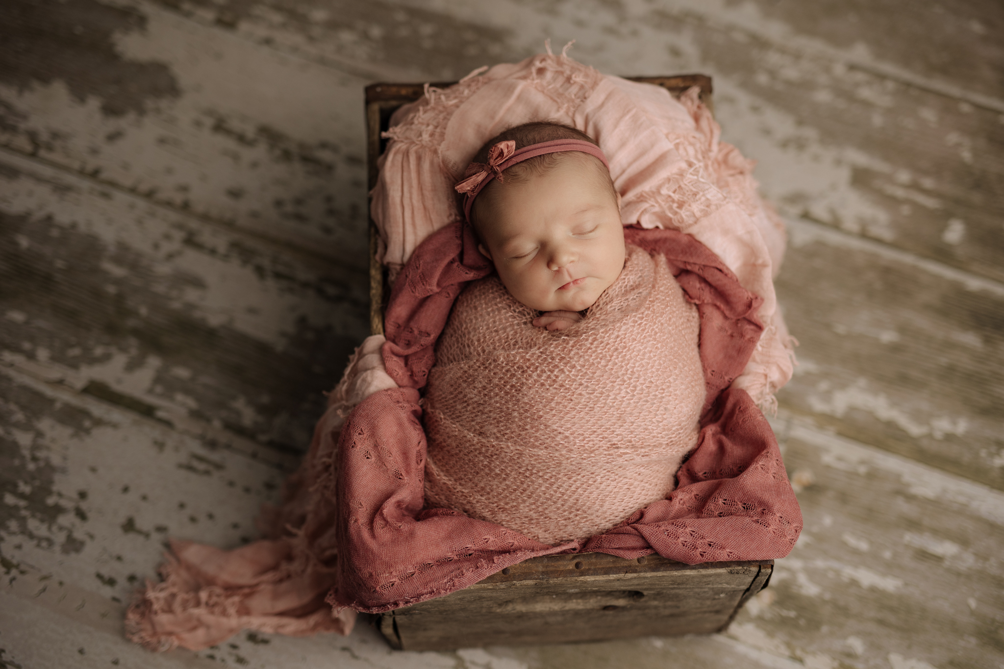 pink newborn studio session | Kelly Adrienne Photography 