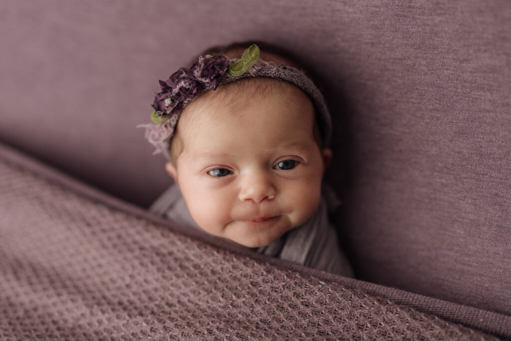 Awake newborn at her photo shoot in Pittsburgh, what if my newborn doesn't sleep?