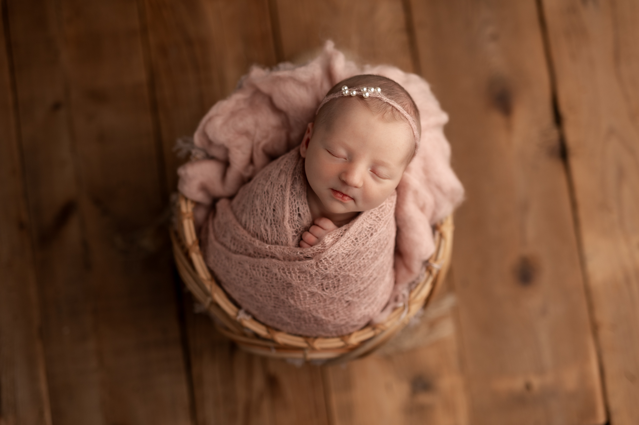 sweet baby girl photo at her newborn studio session